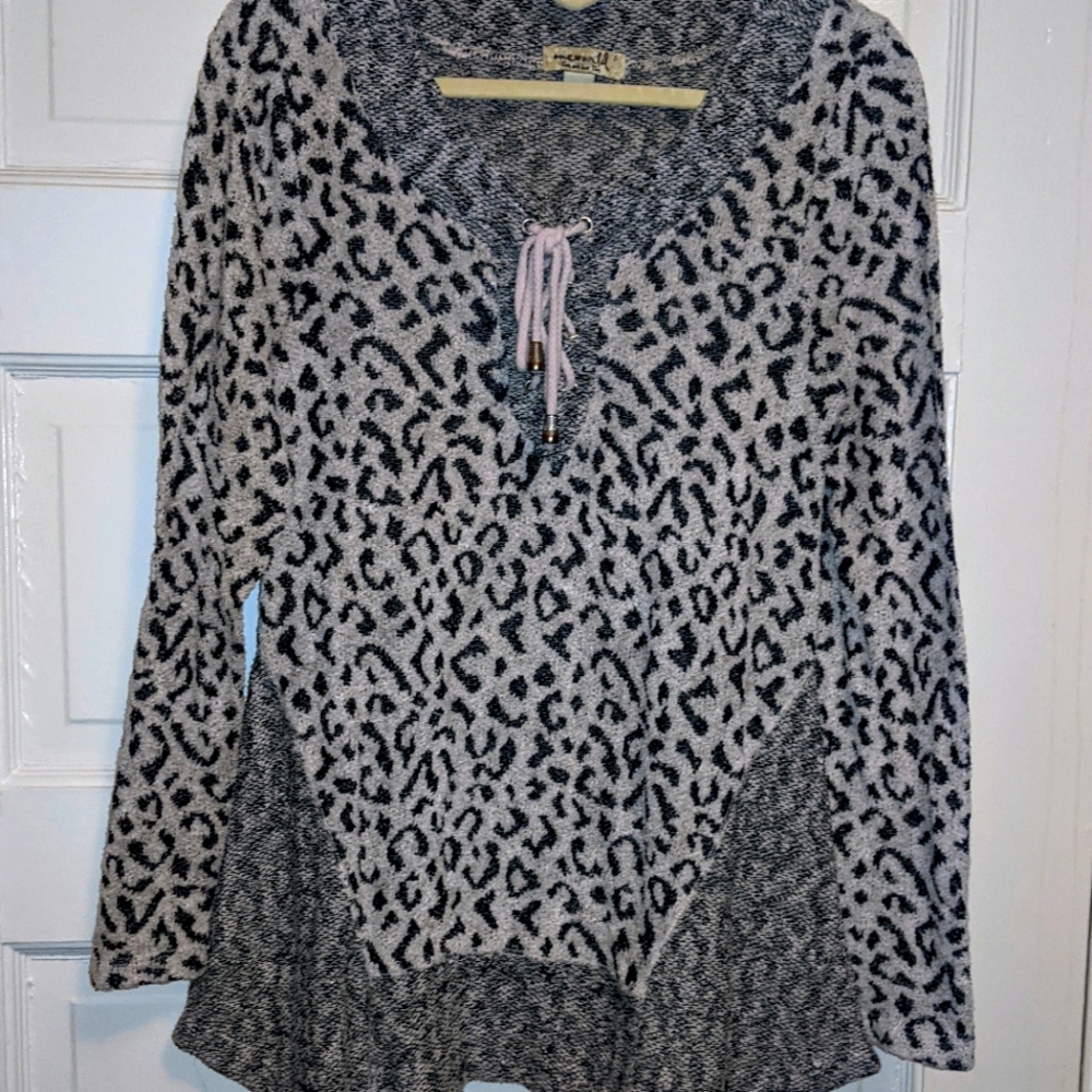 One World Cream with Black Sweater Top